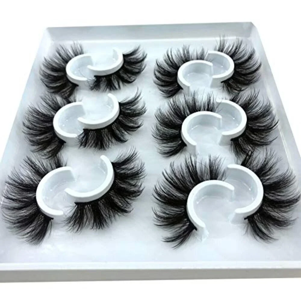 Lashes Fluffy 3D Faux Mink Lashes 25mm Long - 12 pairs - (2) packages of 6 - Picture 3 of 3